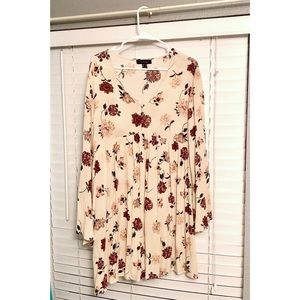 Long Sleeve Floral Swing Dress Size UK 16